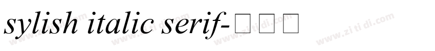 sylish italic serif字体转换